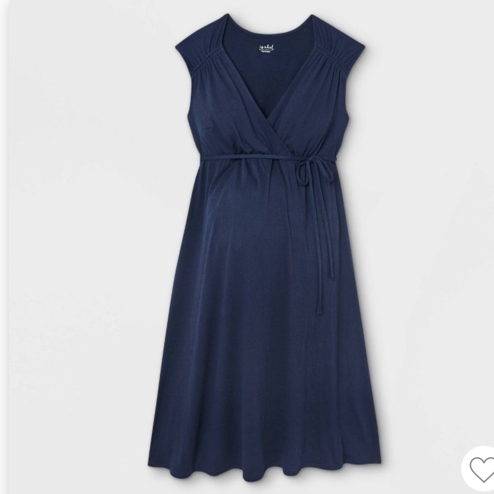Navy Maternity Dress